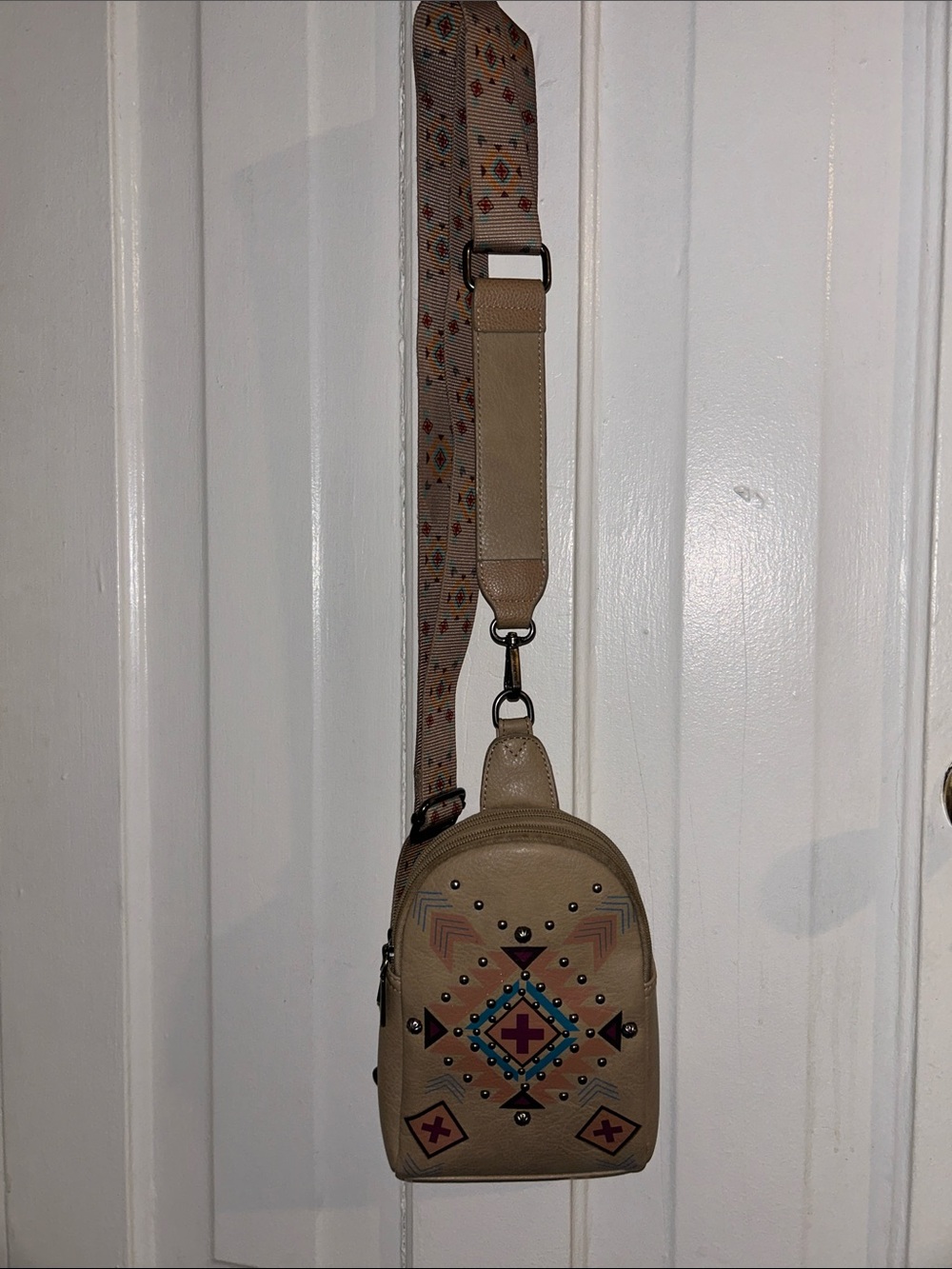 Montana West Embellished Aztec Collection Sling Bag Purse Backpack Crossbody